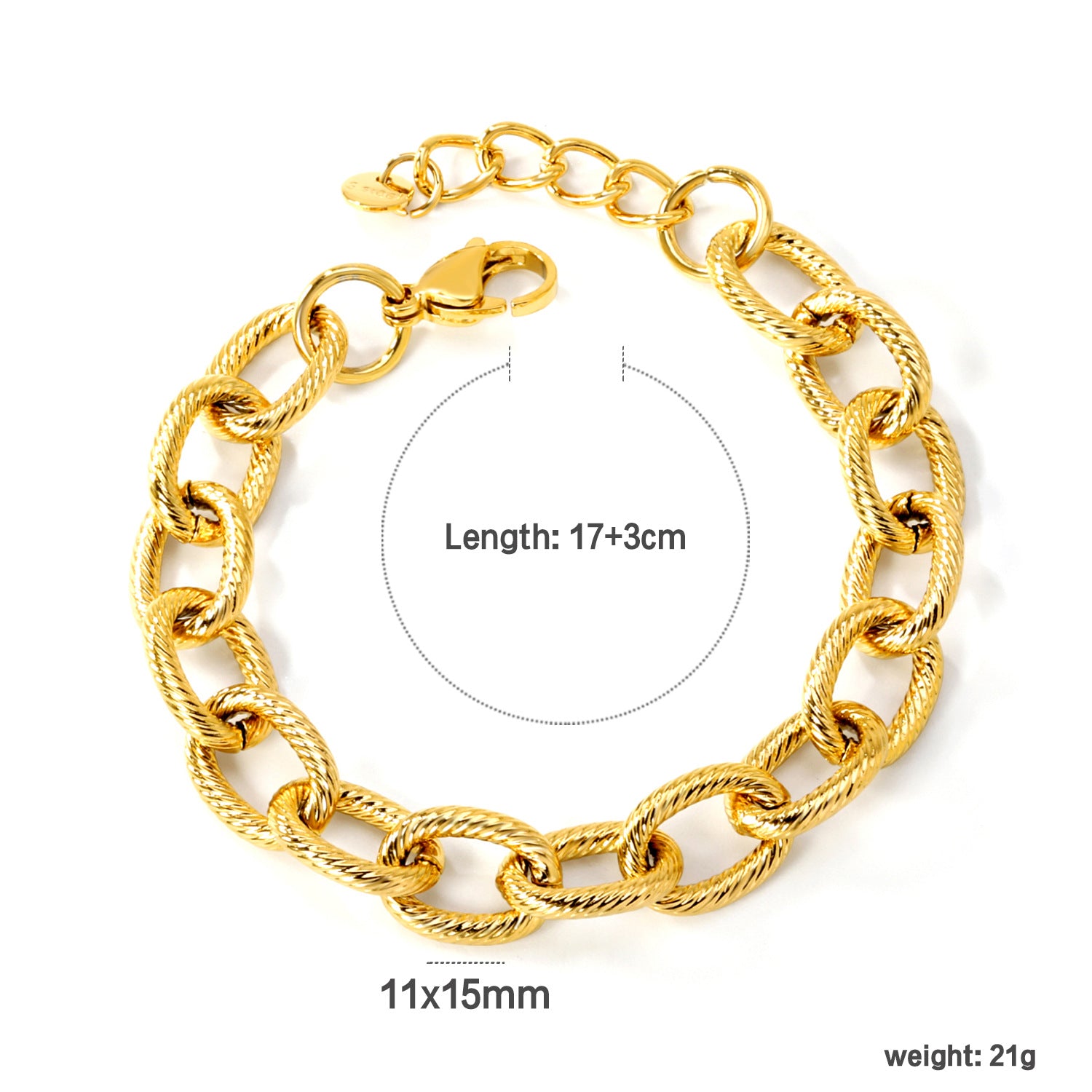 18k Gold-plated Stainless Steel Cherry Bracelet