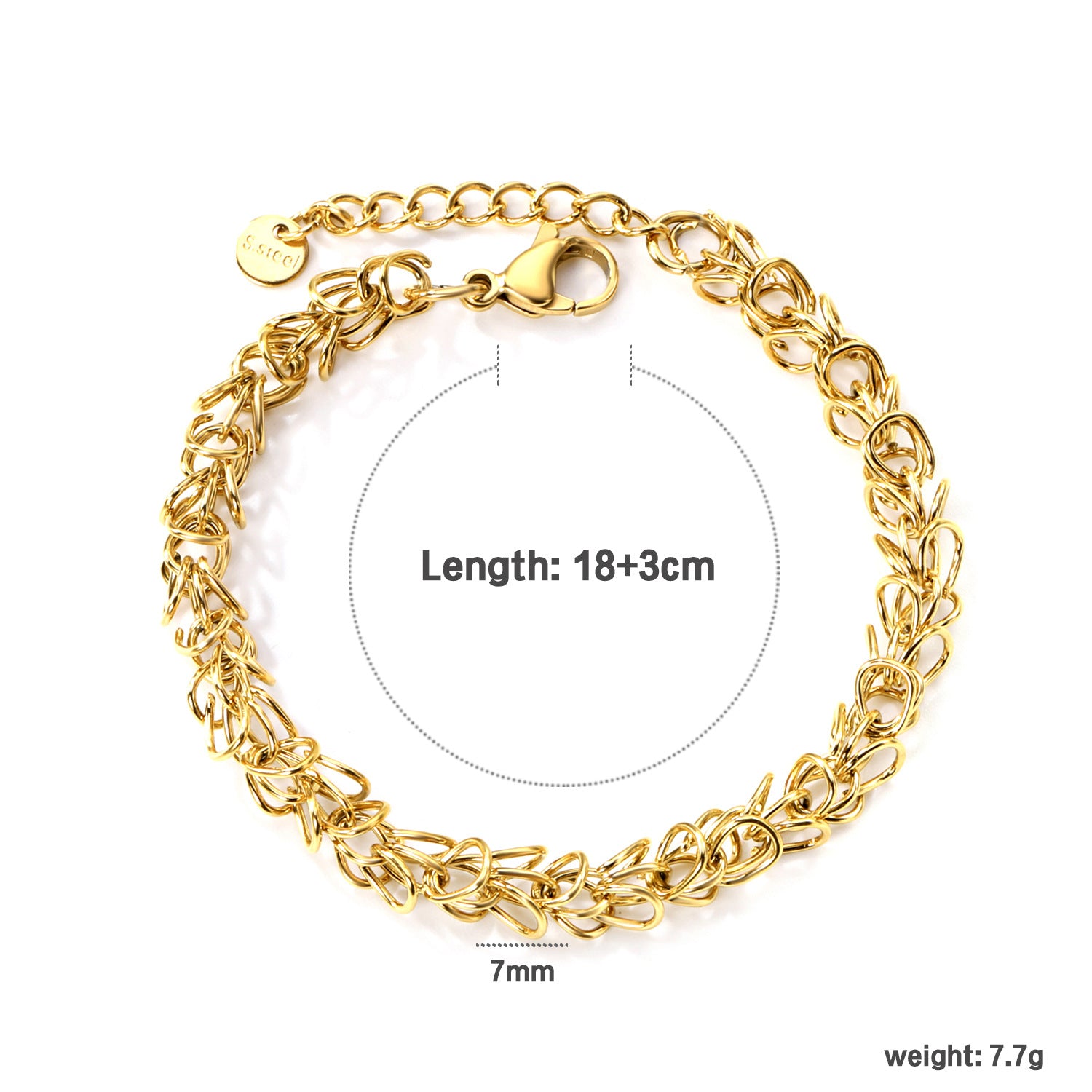 18k Gold-plated Stainless Steel Cherry Bracelet