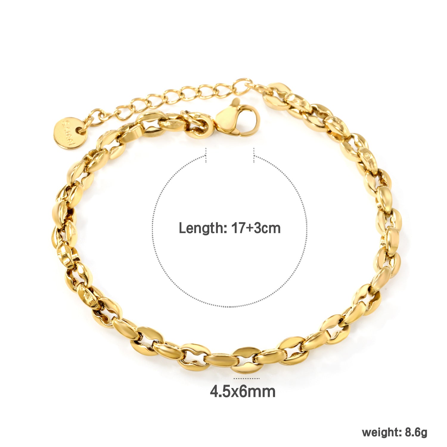 18k Gold-plated Stainless Steel Cherry Bracelet
