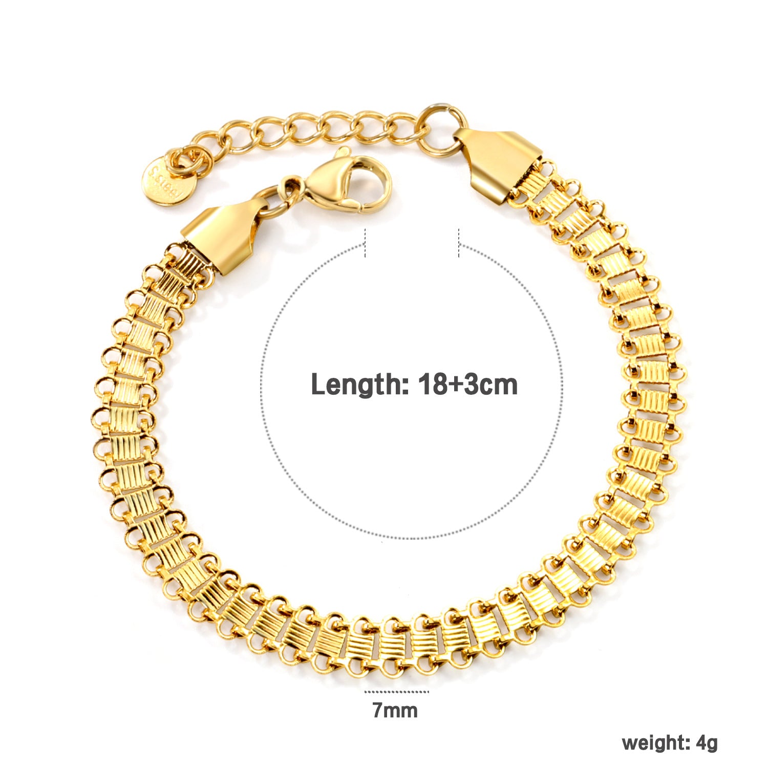 18k Gold-plated Stainless Steel Cherry Bracelet