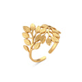 Stainless Steel Plated 18K Gold Finger Ring Jewelry For Women